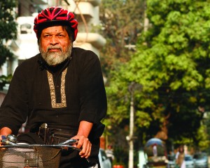 Shahidul on his bike